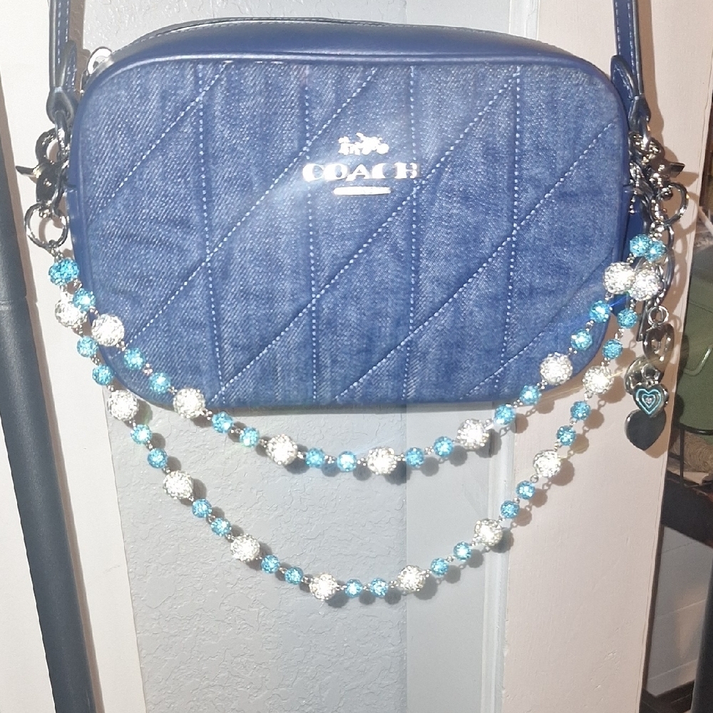 Rhinestone Beaded Bag Charm